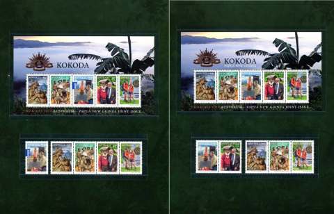 Australia-2010-Kokoda-Joint-Issue-with-Papua-New-Guinea-17-95-dollar-Multi-P13-86-x-14-6-Has-all-sheet-stamps-and-each-miniature-sheet-from-above