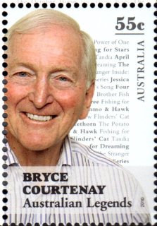 Australia-2010-Legends-2010-Authors-legends-series-fourteen-55-cent-Multi-P13-86-x-14-6-Portrait-colour-Bryce-Courtenay-SG3335