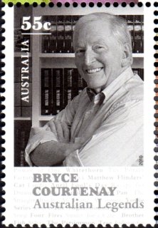 Australia-2010-Legends-2010-Authors-legends-series-fourteen-55-cent-Multi-P13-86-x-14-6-Portrait-monochrome-Bryce-Courtenay-SG3334