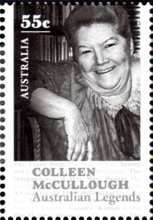 Australia-2010-Legends-2010-Authors-legends-series-fourteen-55-cent-Multi-P13-86-x-14-6-Portrait-monochrome-Colleen-McCullough-SG3333