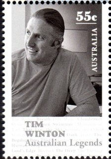 Australia-2010-Legends-2010-Authors-legends-series-fourteen-55-cent-Multi-P13-86-x-14-6-Portrait-monochrome-Tim-Winton-SG3338