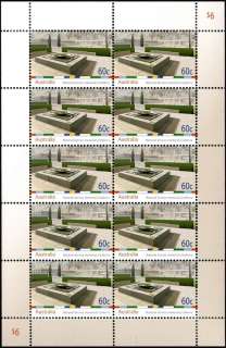 Australia-2010-National-Service-Memorial-Canberra-10-x-60-cent-Multi-P13-86-x-14-6-Ten-stamps-in-2-vertical-columns-of-design-5576-sheet-stamps-SG