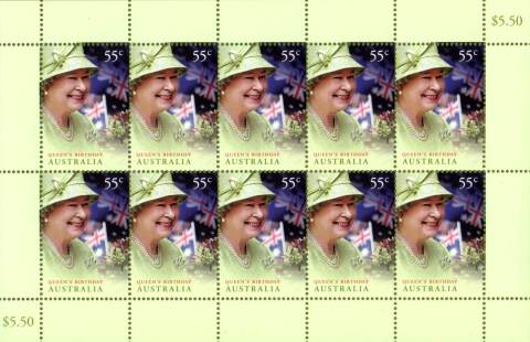 Australia-2010-Queens-Birthday-2010-10-x-55-cent-Multi-P13-86-x-14-6-Ten-of-5487-in-2-horizontal-rows-of-5-SG