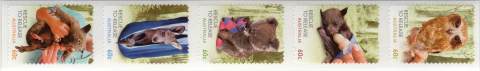 Australia-2010-Wildlife-Caring-Rescue-to-Relief-4-x-60-cent-Multi-PDie-cut-A-strip-of-the-4-stamps-chosen-to-be-repeated-50-times-each-on-a-roll-in-a-box-SG