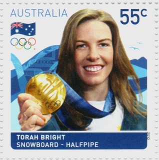 Australia-2010-Winter-Olympics-2010-55c-cent-Multi-P14-28-x-14-28-Torah-Bright-Sheetlet-background-in-abstract-design-in-blues-and-grey-SG3353