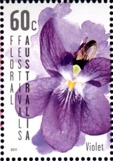 Australia-2011-Floral-Festivals-Australia-60-cent-Multi-P13-86-x-14-6-Violet-coloured-Violet-odorata-Toowoomba-Carnival-SG3562