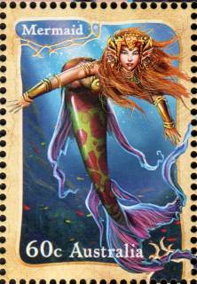 Australia-2011-Mythical-creatures-60-cent-Multi-P14-6-x-13-86-Mermaid-SG3654