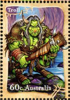 Australia-2011-Mythical-creatures-60-cent-Multi-P14-6-x-13-86-Troll-SG3653