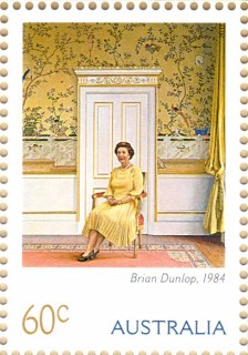 Australia-2011-Queens-85th-Birthday-60-cent-Multi-P13-86-x-14-6-Painting-of-QEII-by-Brian-Dunlop