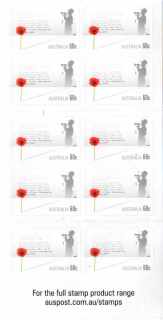 Australia-2011-Remembrance-Day-10-x-60-cent-Grey