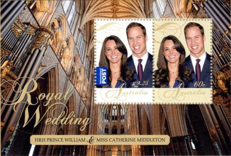 Australia-2011-Royal-Wedding-I-2-85-dollar-Multi-P13-86-x-14-6-One-each-of-5665
