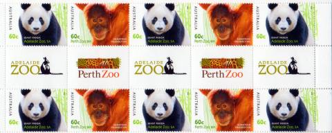 Australia-2012-Australian-Zoos-10-x-60-cent-Multi-P13-86-x-14-6-Giant-Panda