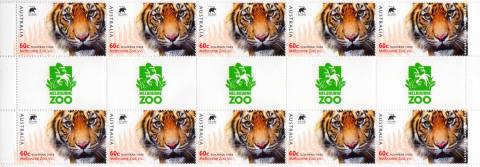 Australia-2012-Australian-Zoos-10-x-60-cent-Multi-P14-4-x-14-Tiger