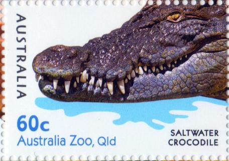 Australia-2012-Australian-Zoos-60-cent-Multi-P13-86-x-14-6-Saltwater-crocodile-SG3857