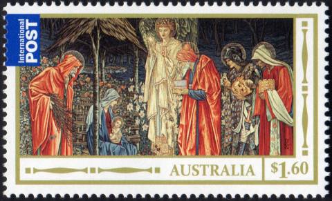 Australia-2012-Christmas-2012-1-6-dollar-Multi-P14-6-x-13-86-Larger-stamp