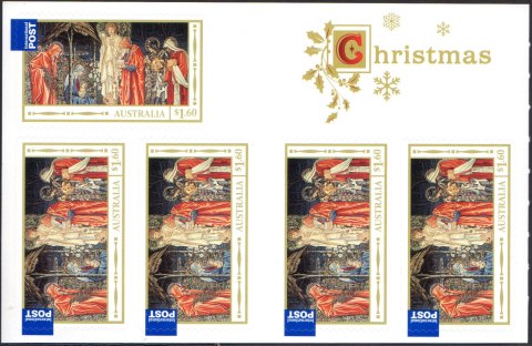 Australia-2012-Christmas-2012-20-x-55-cent-Multi-Pdie-cut-Self-adhesive-stamp-Booklet-of-5-1-60-cent-example-shown