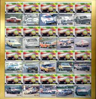 Australia-2012-Fifty-years-of-car-racing-at-Bathurst-40-x-60-cent-Multi-P13-86-x-14-6-An-uncommon-product-added-to-the-customary-range-of-a-new-issue-Sheet-1-of-3-parts-by-year