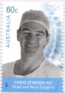 Australia-2012-Medical-Doctors-60-cent-Greyscale-with-blue-P14-6-x-13-86-Professor-Chris-OBrien-AO-1952-2009