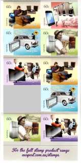 Australia-2012-Technology-Now-and-Then-10-x-60-cent-Multi-Pdie-cut-Ten-stamps