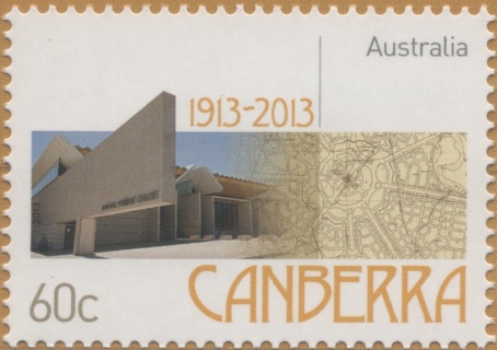 Australia-2013-Centenary-of-Canberra-60-cent-cent-Multi-P14-6-x-13-86-Exterior-of-National-Portrait-Gallery-building-SG3948