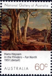 Australia-2013-National-Gallery-of-Australia-landscapes-60-cent-Multi-P14-6-x-13-86-Hans-Heysen-artist