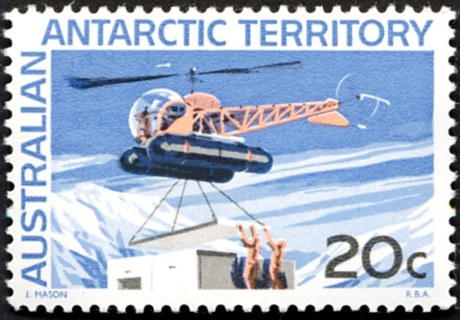 AAT-1966-Antarctic-Activities-20-cent-Multi-P13-50-AAT-bell-47G-Trooper-helicopter-aircraft-SGA15