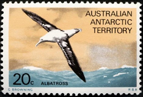 AAT-1973-Equipment-and-Surroundings-20-cent-Multi-P13-50-AAT-Wandering-albatross