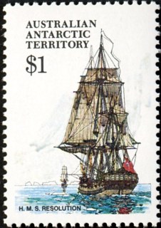 AAT-1980-Ships-of-the-Antarctic-1-dollar-Multi-P13-5-x-13-AAT-H-M-S-Resolution-Cook-SGA52