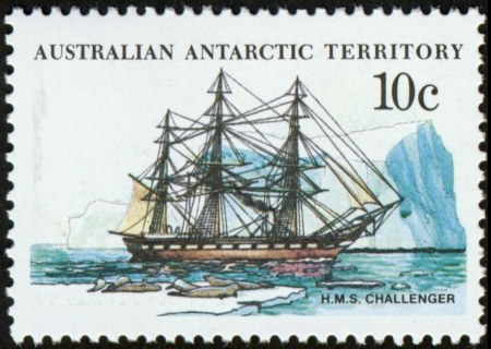 AAT-1981-Ships-of-the-Antarctic-10-cent-Multi-P13-x-13-5-AAT-H-M-S-Challenger-survey-ship-SGA40