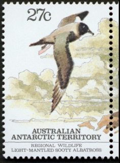 AAT-1983-Regional-Wildlife-27-cent-Multi-P14-50-AAT-Light-mantled-sooty-albatross