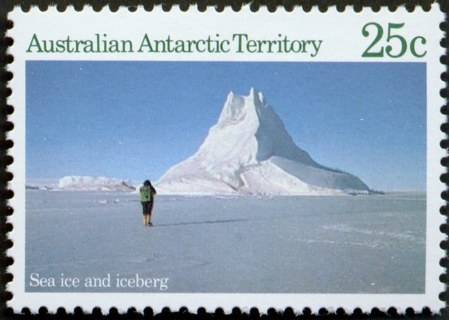 AAT-1984-Antarctic-Scenes-25-cent-Multi-P13-5-x-14-AAT-Sea-ice-and-iceberg-SGA68