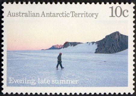 AAT-1987-Antarctic-Scenes-10-cent-Multi-P14-50-AAT-Late-summer-evening