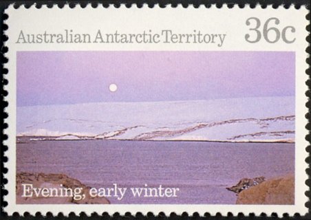 AAT-1987-Antarctic-Scenes-36-cent-Multi-P14-50-AAT-Early-winter-evening