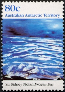 AAT-1989-Antarctic-Landscape-paintings-by-Sir-Sidney-Nolan-80-cent-Multi-P14-x-13-5-AAT-Frozen-Sea-SGA87