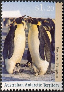 AAT-1992-Antarctic-Wildlife-1-2-dollar-Multi-P14-x-14-5-AAT-Emperor-penguins-with-chicks-SGA95