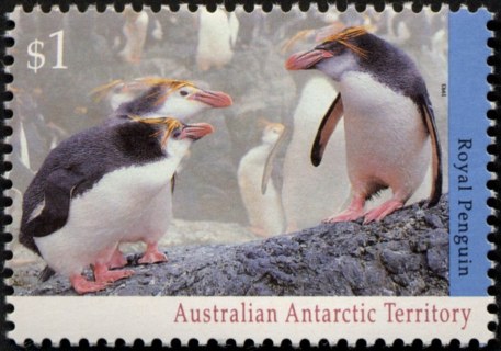 AAT-1993-Antarctic-Wildlife-1-dollar-Multi-P14-x-14-5-AAT-Royal-Penguin