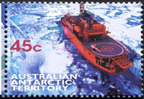 AAT-1998-Modes-of-Transportation-45-cent-Multi-P13-86-x-14-6-AAT-Ship-Aurora-Australis-from-air-SGA123