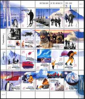 AAT-2001-Centenary-of-Australia-in-Antarctic-45-cent-Multi-P14-6-x-13-87-Mini-sheet-SGMS151