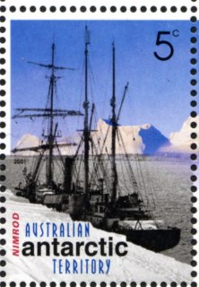 AAT-2001-Centenary-of-Australia-in-Antarctic-5-cent-Multi-P14-6-x-13-86-AAT-Ship-Nimrod-Shackleton-SGA134