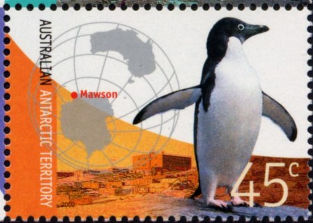 AAT-2002-Antarctic-Research-45-cent-Multi-P13-86-x-14-6-AAT-Adelie-Penguin