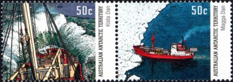 AAT-2003-Antarctic-Ships-50-x-2-cent-Multi-P13-86-x-14-6-Pair-8167