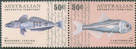 AAT-2006-Fish-of-the-Australian-Antarctic-Territory-2-x-50-cent-Multi-P13-86-x-14-6-SG