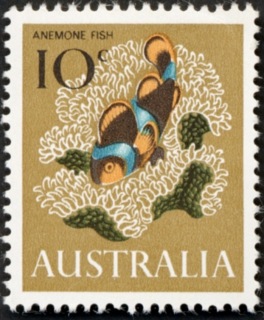 Australia-1966-Anemone-Fish-10-cent-orange