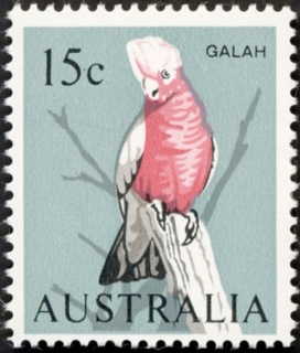 Australia-1966-Galah-15-cent-rose-carmine