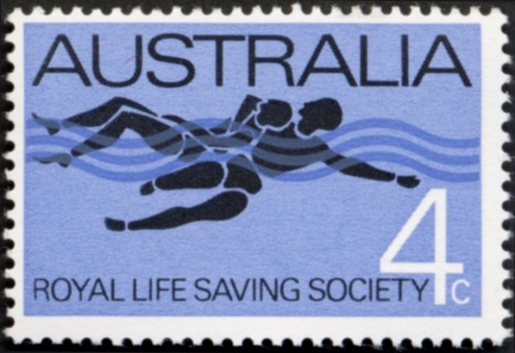 Australia-1966-Royal-Lifesaving-Society-75-Years-4-cent-black