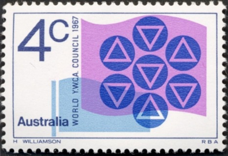 Australia-1967-World-Y-W-C-A-Council-meeting-4-cent-deep-blue