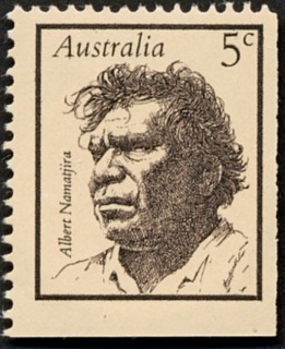 Australia-1968-Famous-Australians-I-5-cent-blackish-brown-pale-buff-P15x14-Albert-Namitjira