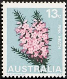 Australia-1968-State-Floral-Emblems-13-cent-Multi-P13-50-Pink-Heath