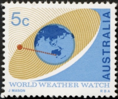 Australia-1968-World-Weather-Watch-5-cent-orange-brown