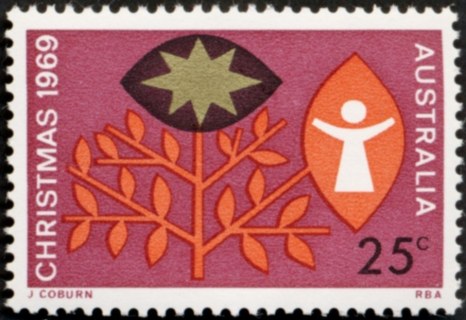 Australia-1969-Christmas-25-cent-Multi-P15x14-Tree-of-Life